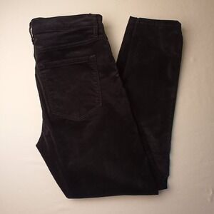 Banana Republic Womens Mid Rise Skinny Leg Black Velvet Jeans Size 27/4S Chic
